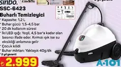 SİNBO SSC-6423 BUHARLI TEMİZLEYİCİ